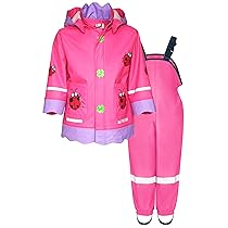 Playshoes Tuta impermeabile in due pezzi, Coccinella portafortuna rosa, 80
