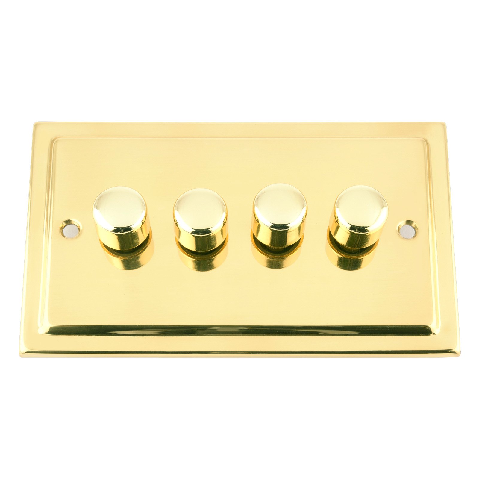 A5 Products Gold A5 10 Amp Light Dimmer Switch 4 Gang 2 Way 400W - Polished Brass Victorian