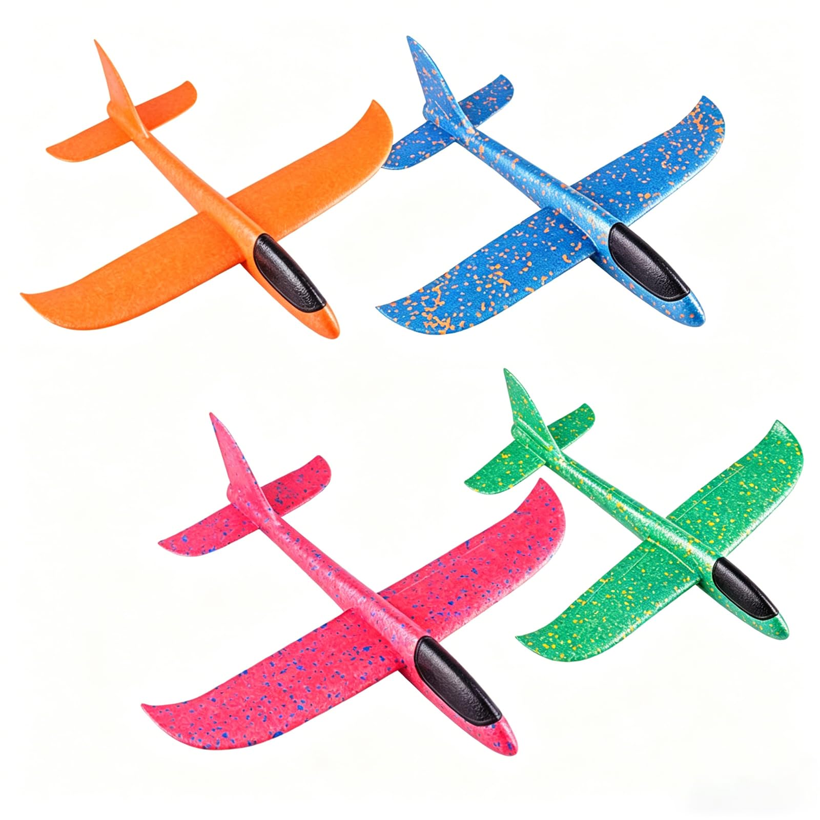 CtiUjdx 4 Pack Foam Plane, Foam Glider Planes for Outdoor Play, Lightweight Foam Aeroplanes with Vibrant Colours, 24cm Foam Airplanes for Recreational Use