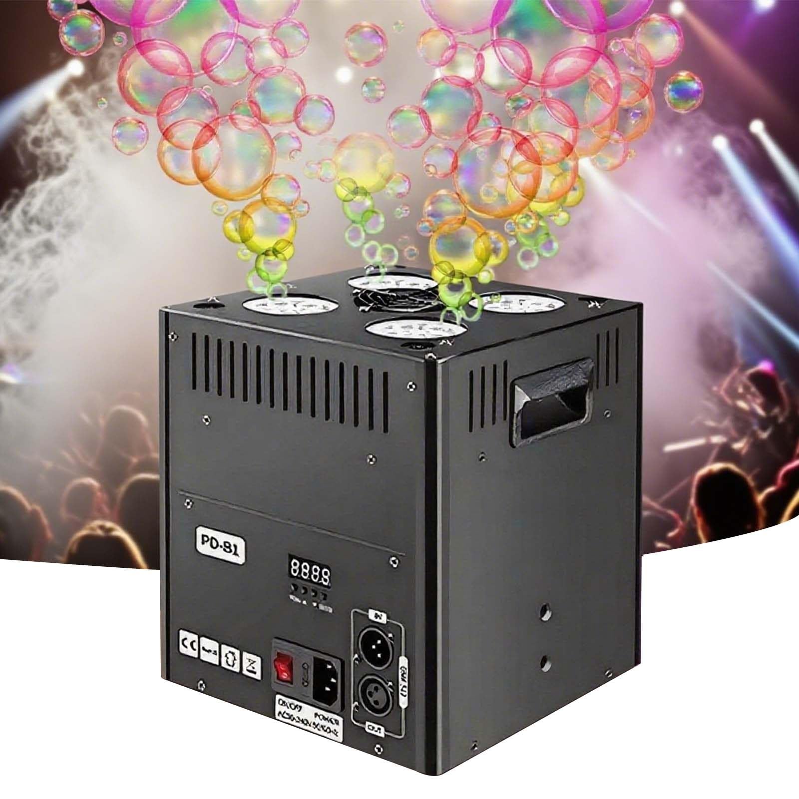 SICWEDIM Bubbles Machine with Colorful LED Light - Make Large Bubbles - 2300mL Automatic Bubble Maker - Outdoors Wedding Christmas DJ Stage Effect Equipment (DMx512)