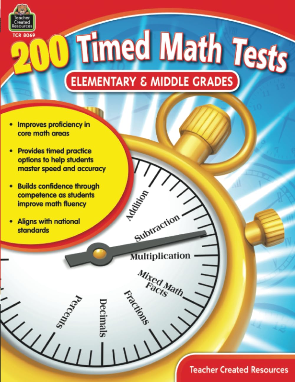 200 Timed Math Tests, Elementary & Middle Grades from Teacher Created Resources