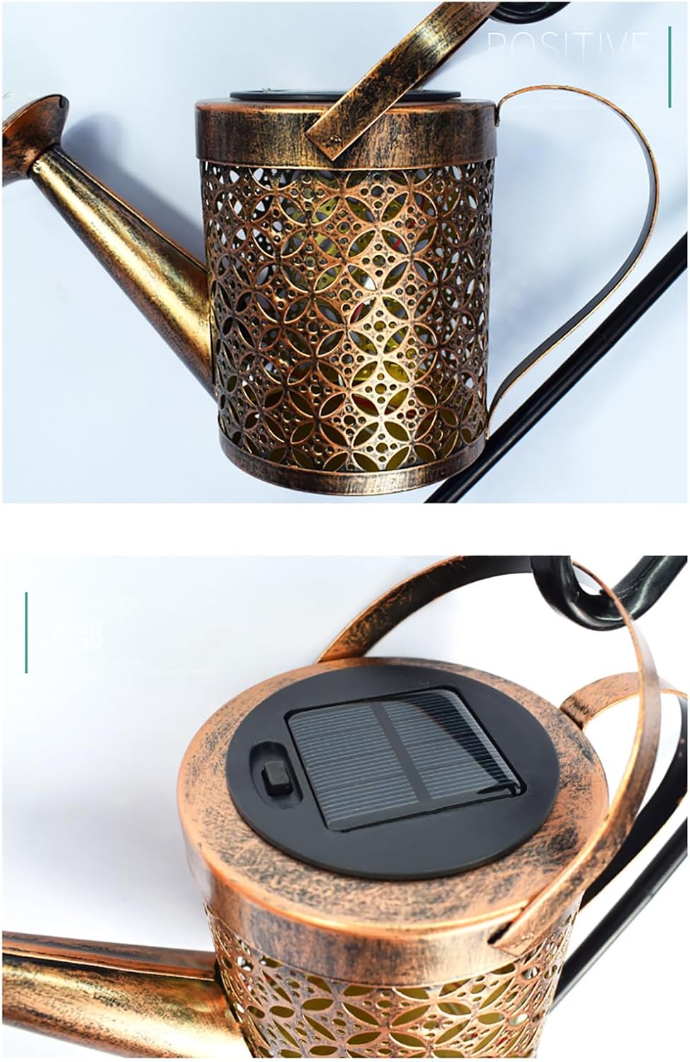Lysliv Watering Can Solar Lights Outdoor Garden, LED Solar String Lights Waterproof Retro Metal Water Can Hanging Lantern with Bracket Warm White Gardening Décor for Patio Yard Pathway Gifts for Women 11 71AoOeAHpuL. AC SL1500