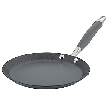 Anolon Advanced Home Hard-Anodized Nonstick Crepe Pan, 9.5-Inch, Moonstone