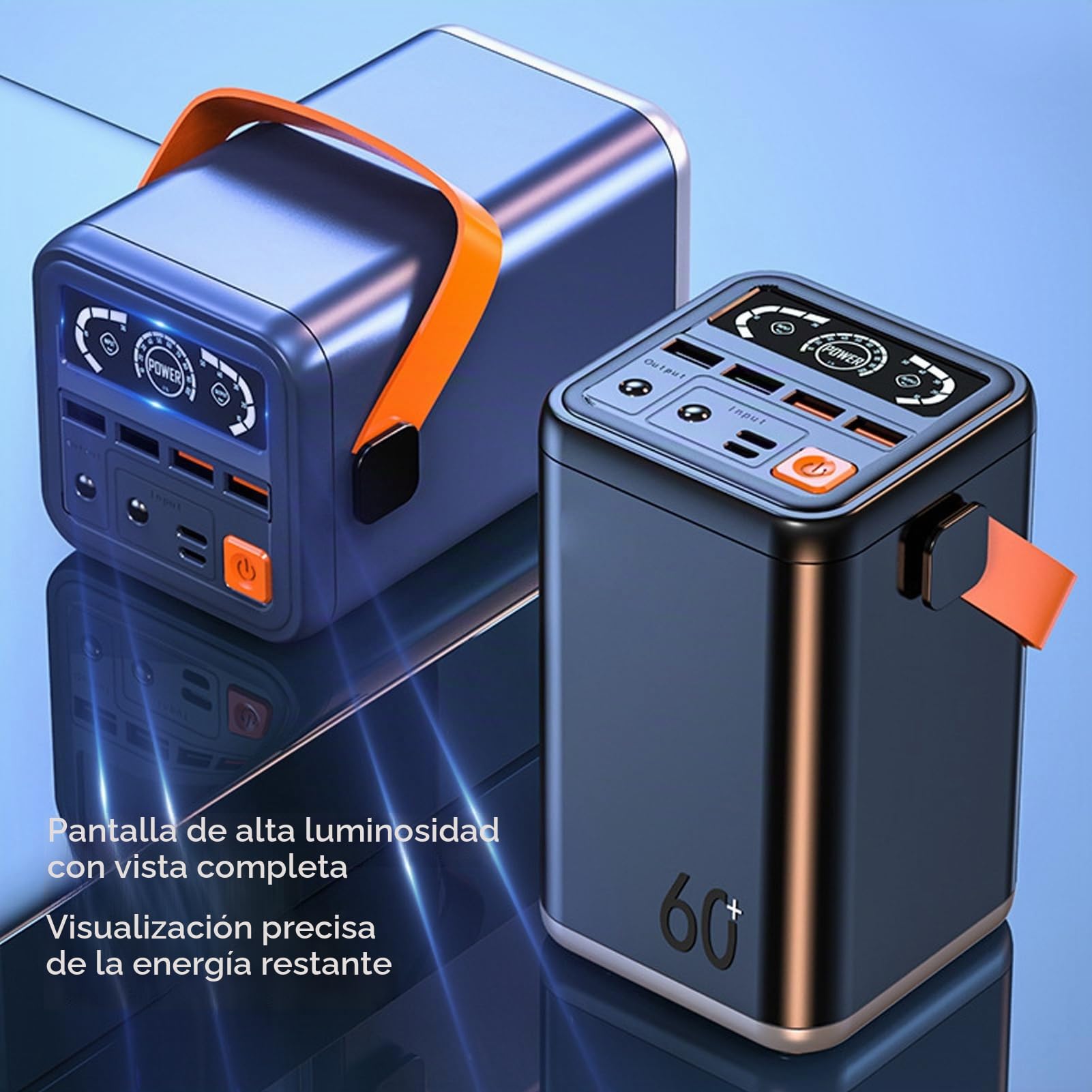 Ashata Estación de Energía Portátil con Batería de Litio 60000 mAh, Carga Rápida Bidireccional para Acampar al Aire Libre (Gris)