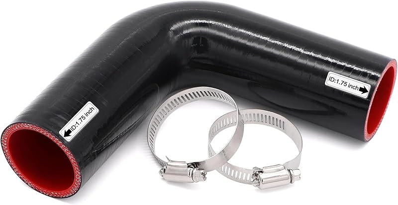 Mangueira de silicone curva 90° TuoLauthon 45 mm, 4 camadas – 1 unidade