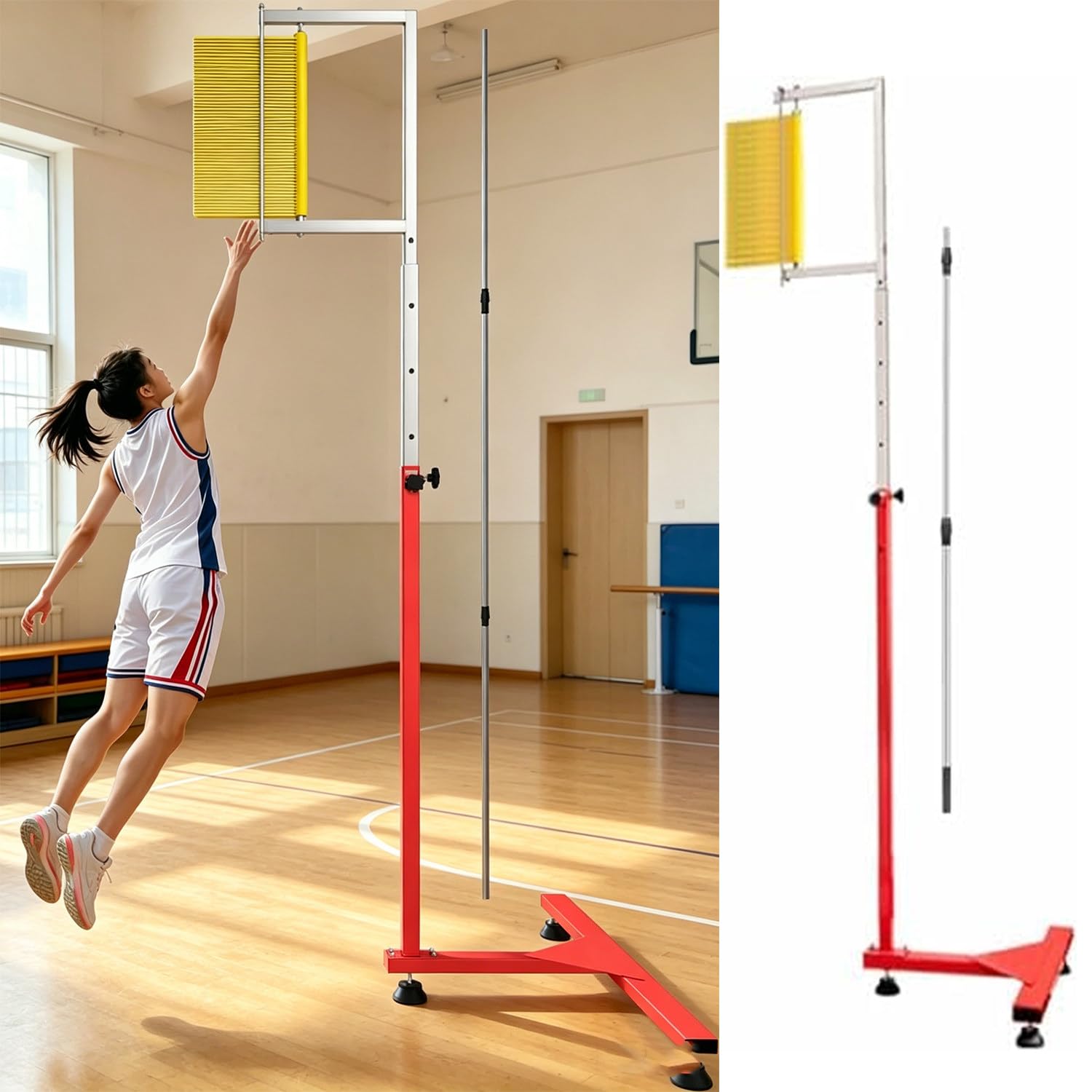 Bâton d'aide à l'entraînement de saut vertical ajustable jusqu'à 3,6 m pour dunk