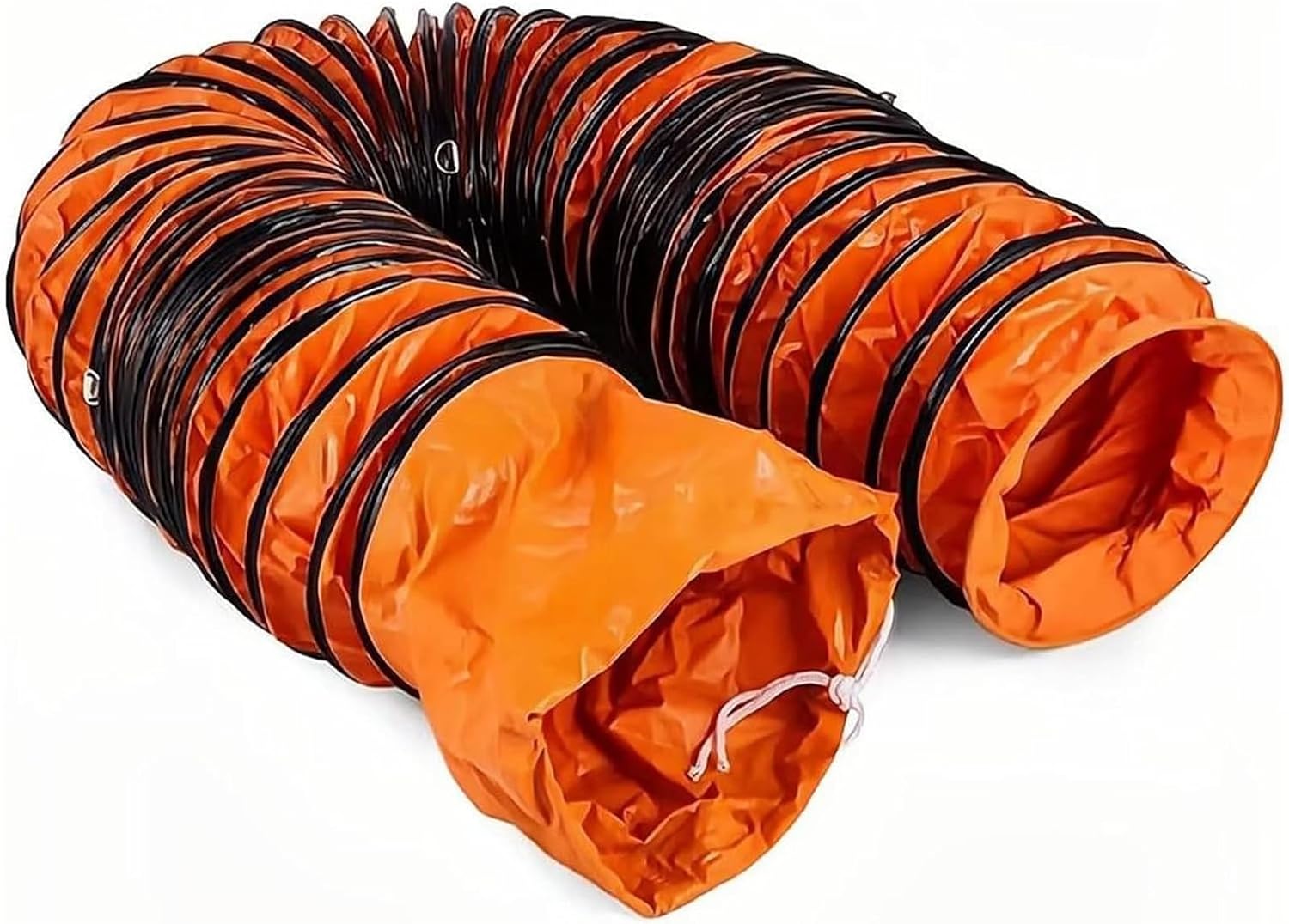 Flexible Duct Hose, Thickness 0.32 mm, with Adjustable Rope D Hook, Waterproof, Folding PVC exhaust duct, Easy Storage, for Ventilation, Drying, and Cooling Applications(10ft,Diameter - 500mm)