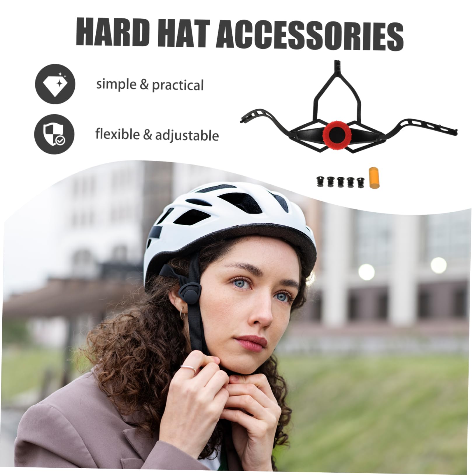 Hemobllo Ajusteur de Casque avec Sangle de Sécurité Accessoire pour Casques de Chantier Cyclisme Ajustement et Confortable Design Légèreté pour Maintien Optimal
