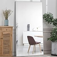 Vista 98 de NeuType Espejo arqueado de longitud completa, 71 x 32 pulgadas, espejo grande de cuerpo completo con marco de metal de aluminio, protección contra