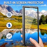 Vista 3 de Miimall Funda impermeable compatible con Samsung Galaxy S23, S23 [lente y protector de pantalla integrados] [impermeable] de cuerpo completo