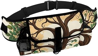 Family Tree Dog Treat Pouch,Easy One-hand Access | Dog Fanny Pack,Built in Poop Bag Dispenser, Water Bottle Holder,Pet Treat Waist Belt for Hiking Running Kibbles