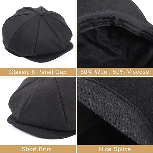 Miniatura 4 de Boina para hombre de algodón plana Ivy Gatsby Newsboy Conducción Sombrero Tweed Derby Sombrero Cabbie Sombreros