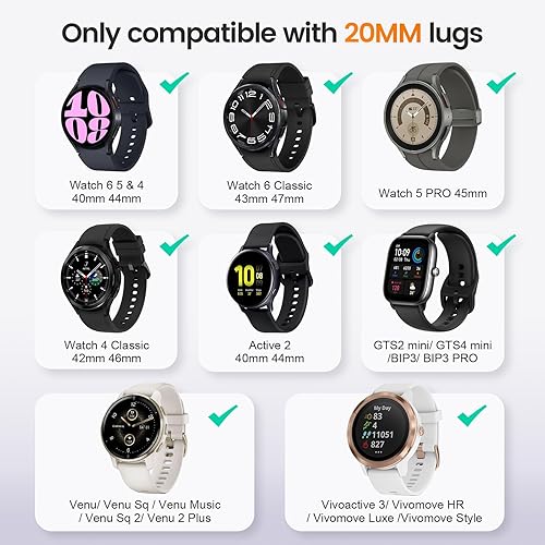 Miniatura 2 de LETOID Diseño de correa de 0.787 in para Samsung Galaxy Watch 6 Classic de 1.850 in 1.693 in  6 5 4 1.732 in 1.575 in  5 Pro 1.772 in  4 Classic