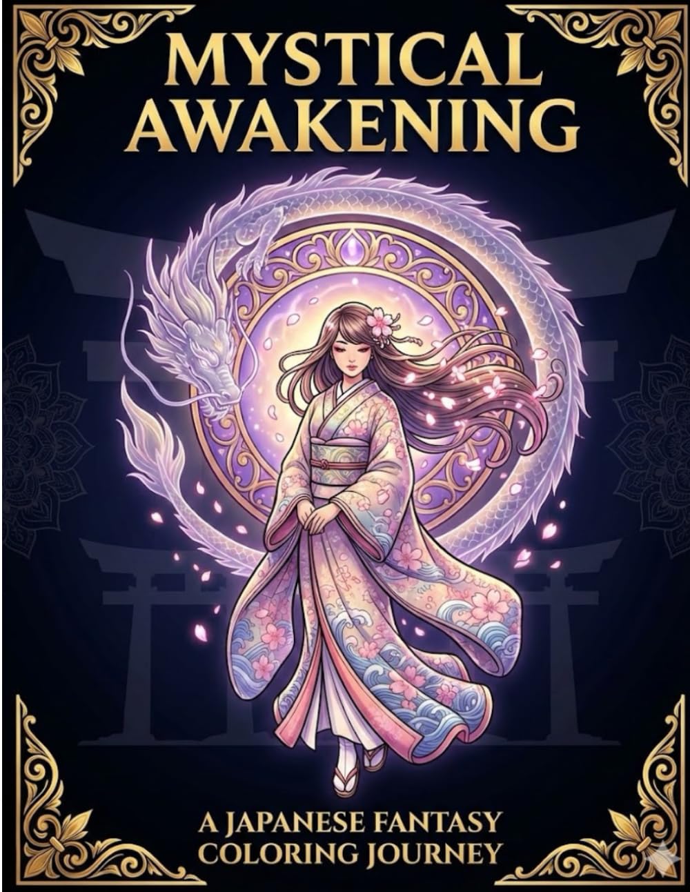 Spirit Awakening: Japanese Fantasy Coloring Book (Japanese Fantasy Coloring Series)