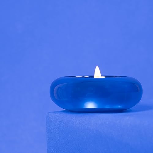 Miniatura 5 de Candelabro decorativo hecho a mano con diseño de guijarros  Decoración del hogar hecha a mano para calmar la estética terrosa de resina azul