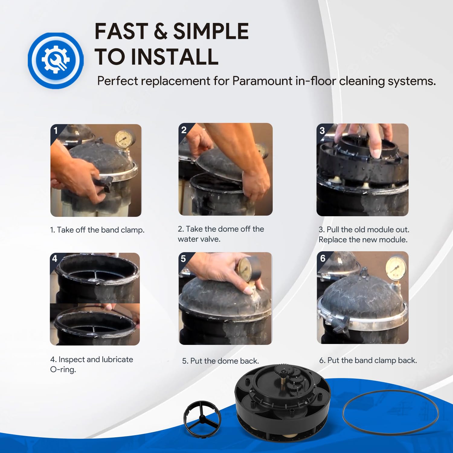 Premium 6 Port Modul Kit Ersatz für Paramount Wasserventil, 004-302-4408-00 Ersatzteil mit Ventilgehäuse Oring, 004302440800, 005302010000