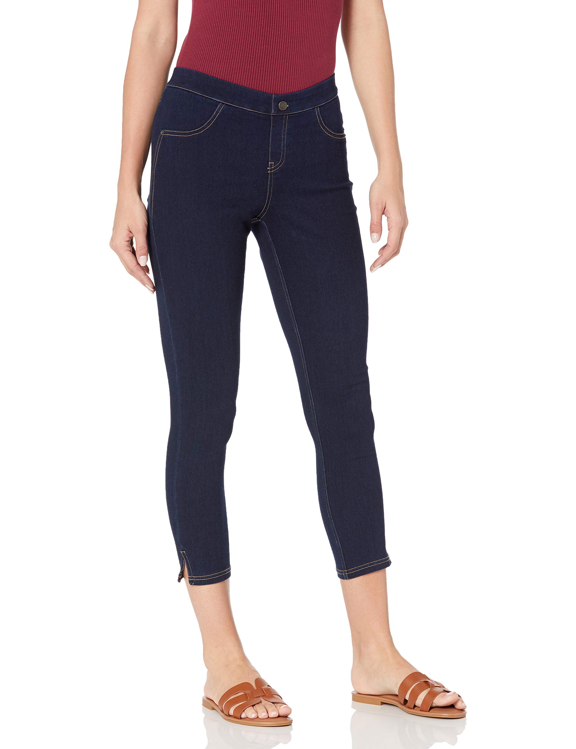 HUE Cintura Media Capri de Tela Vaquera Calcetines para Mujer
