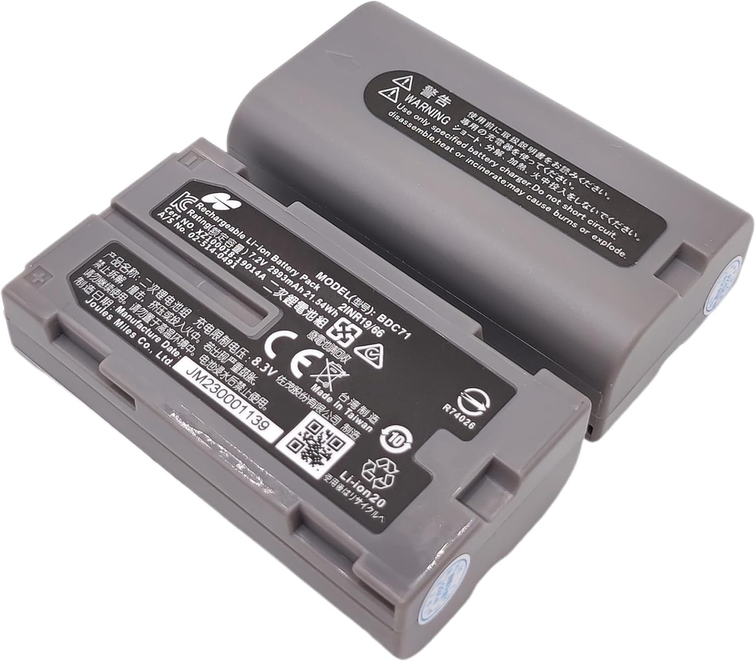 1Pc 7.2V 2993mAh BDC71 Li-ion Battery Use for GM-52 Total Station