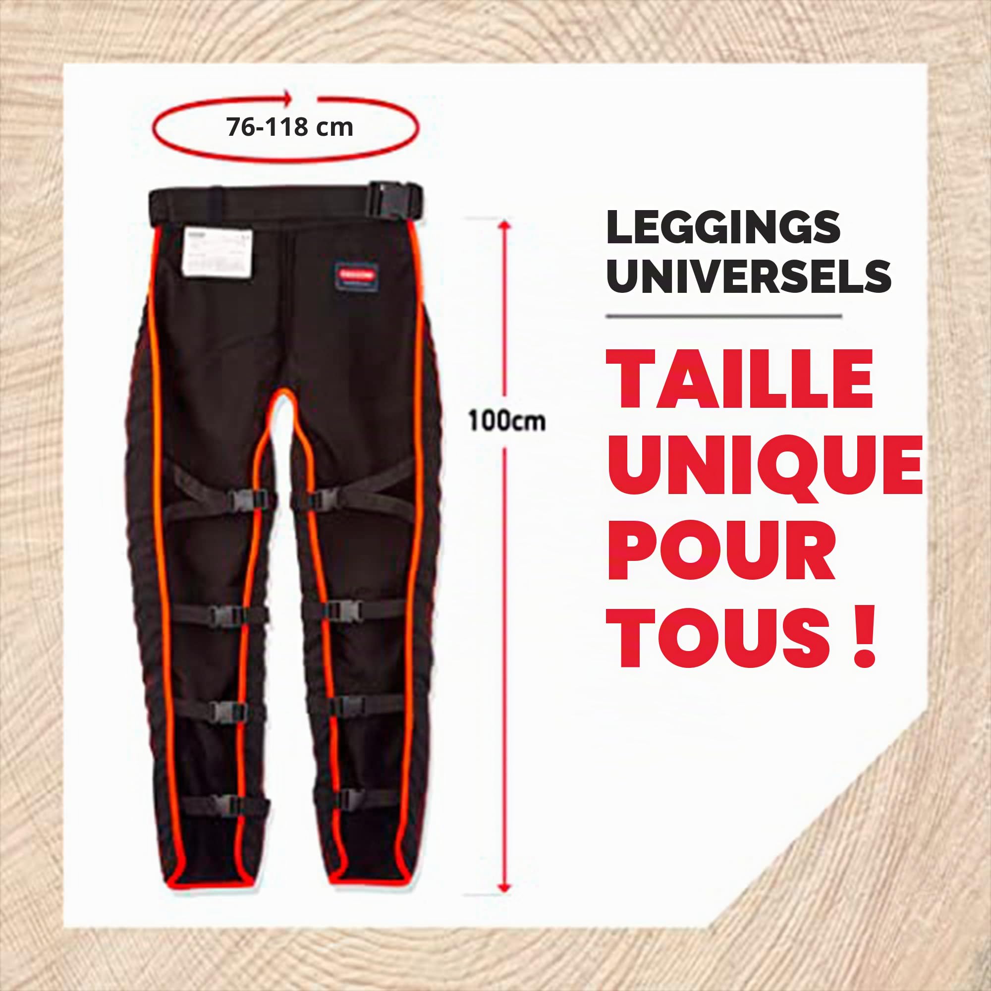 Oregon Pantalon de Protection Universel Type A pour Tronçonneuse, Pantalon Ajustable - Protection Frontale Uniquement (575780)