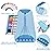 Arts and Crafts for Kids Ages 8-12,Friendship Bracelet Making Kit for Girl,Kids Jewelry Making Kit with 28 Pre-Cut Threads,Christmas Birthday Gifts for Ages 6 7 8 9 10 11 12 Year Old Light Blue