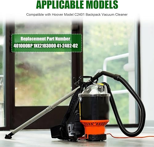 Miniatura 6 de Paquete de 14 bolsas de repuesto tipo BP para aspiradora Hoover C2401 y mochila de hombro # 401000BP 1KE2103000