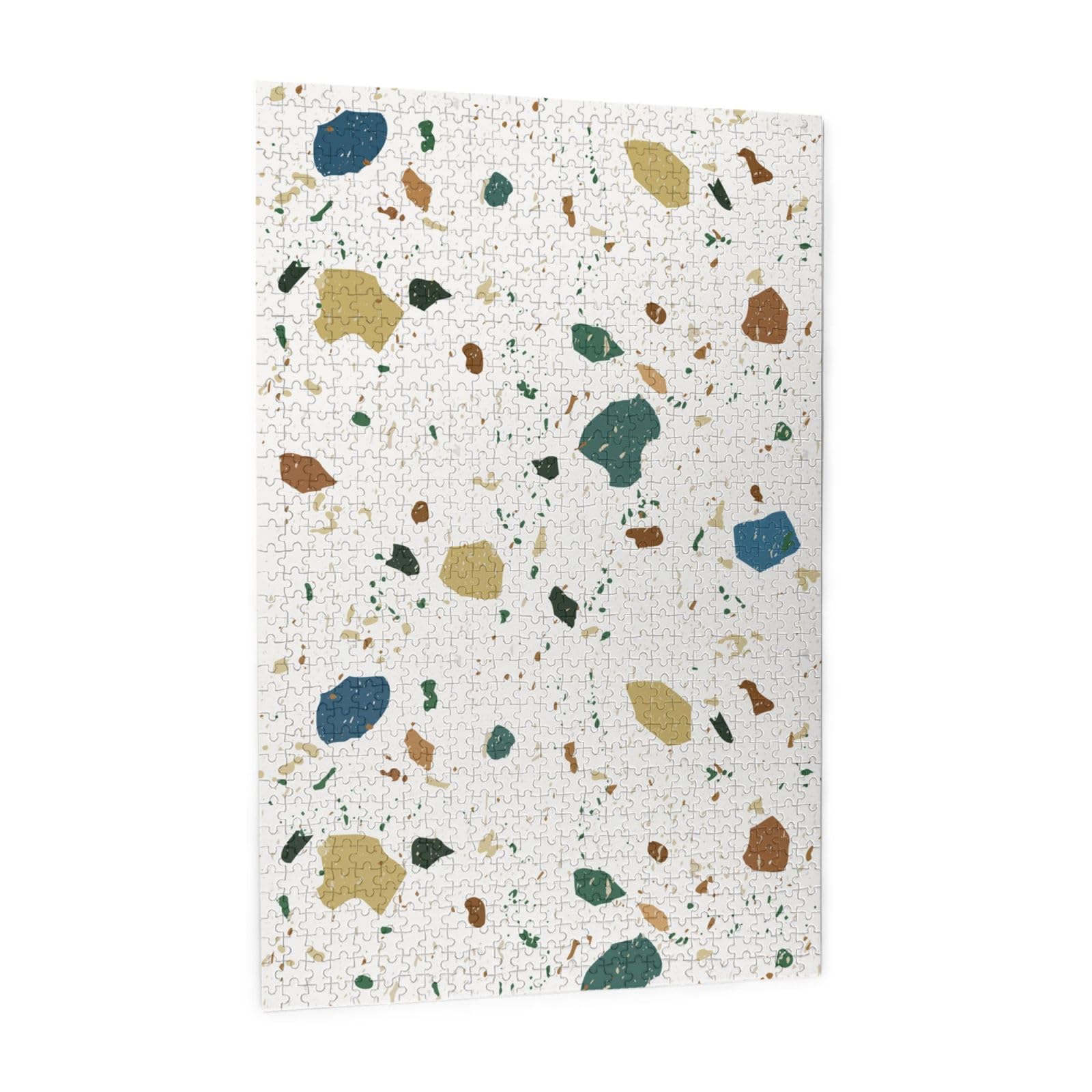 Motivo terrazzo senza soluzione di continuità, marmo italiano classico, puzzle da 1000 pezzi per adulti, puzzle impegnativi, puzzle a incastro