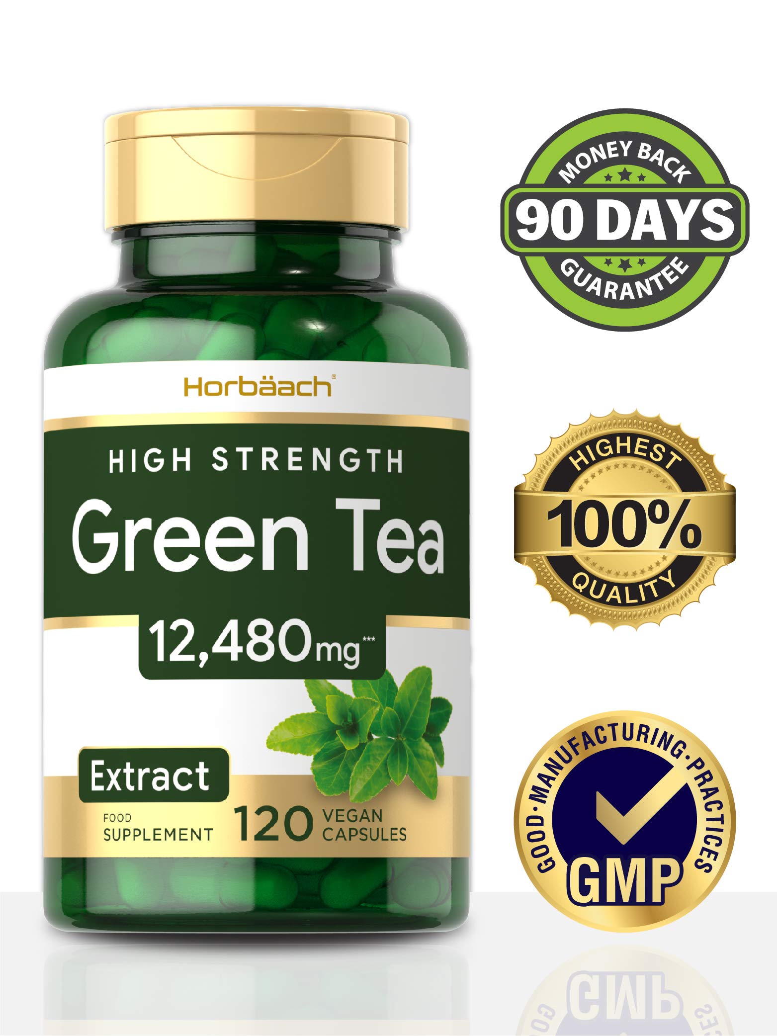 Green Tea Extract 12480mg 120 Vegan Capsules Antioxidant & Rich in