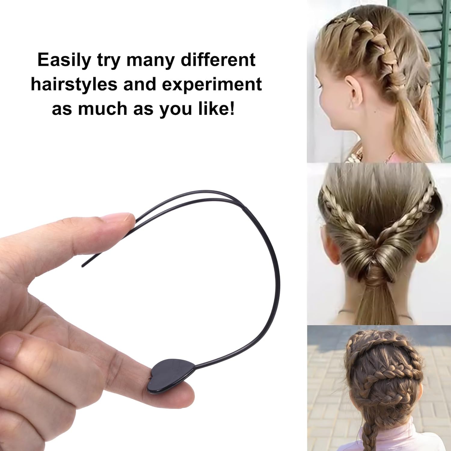 Hair Pull Through Tool, Hair Beader for Braids with Beads, Ponytail Maker
