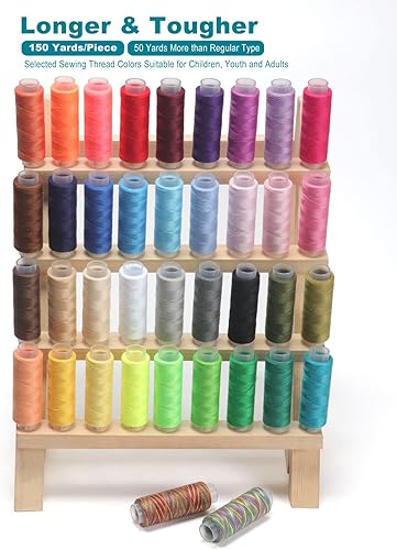 Miniatura 3 de Kit de hilo de aguja de coser para adultos: 232 piezas de suministros profesionales de costura a mano - Kit de costura grande para adultos