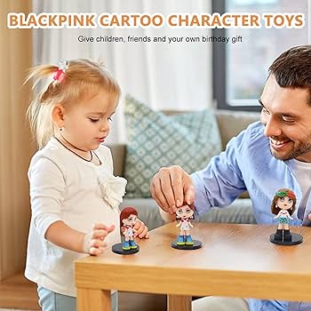 Buy AUGEN Black Pink Set of 8 Action Figure Limited Edition