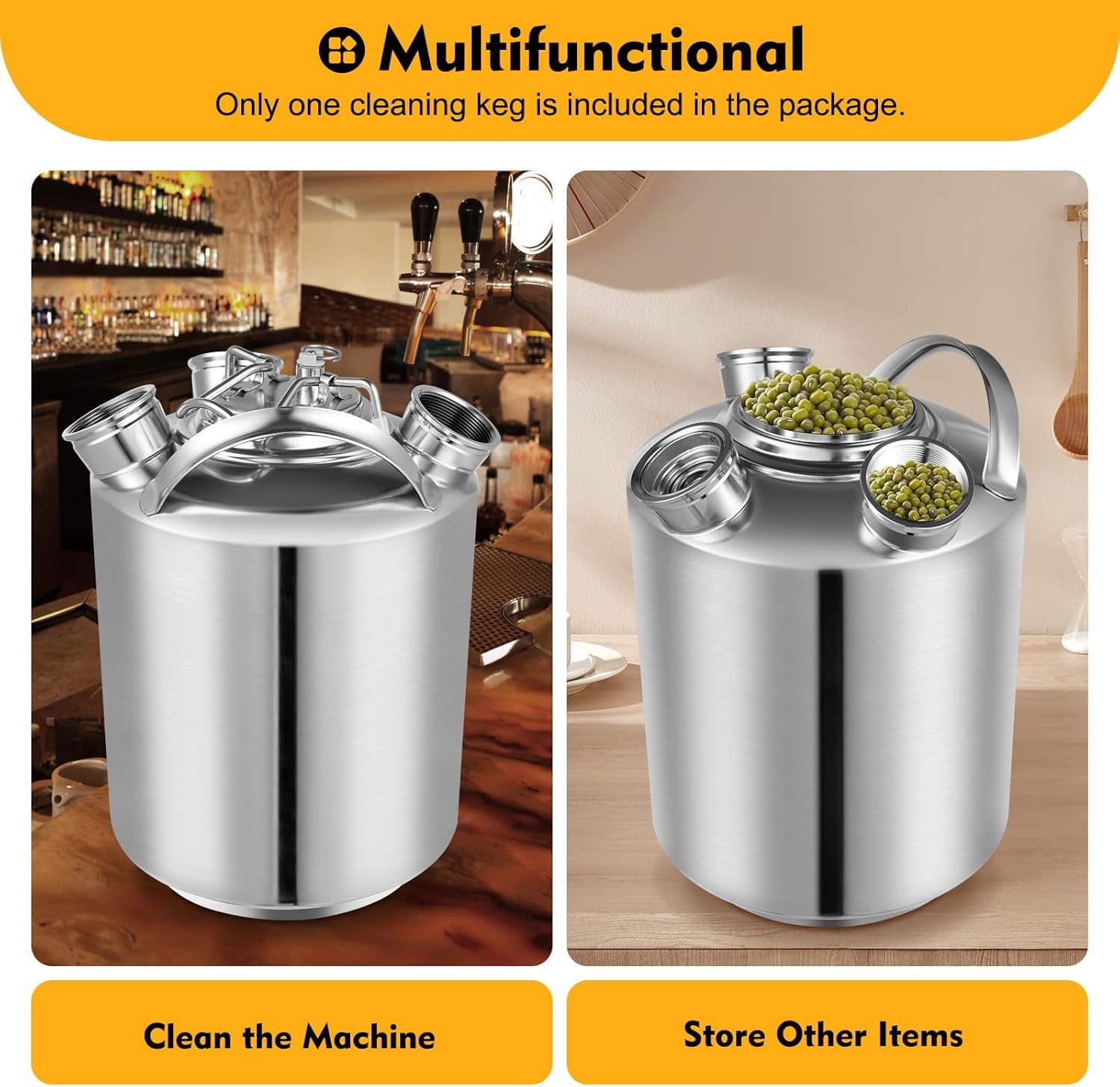 Kit professionale per la pulizia della linea di birra in acciaio inox, per la pulizia della linea di birra in casa, per sistema di barre Kegerator