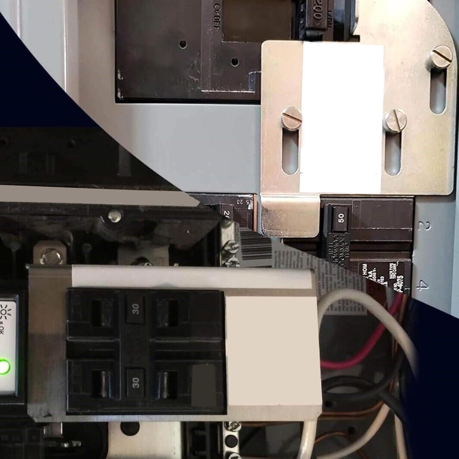 Generator Interlock Kit Compatible with QOCGK2C QO HOMCGK2C Homeline, 1 3/8 inches Spacing Between Main and Generator Breaker Generator to House Hookup Kit