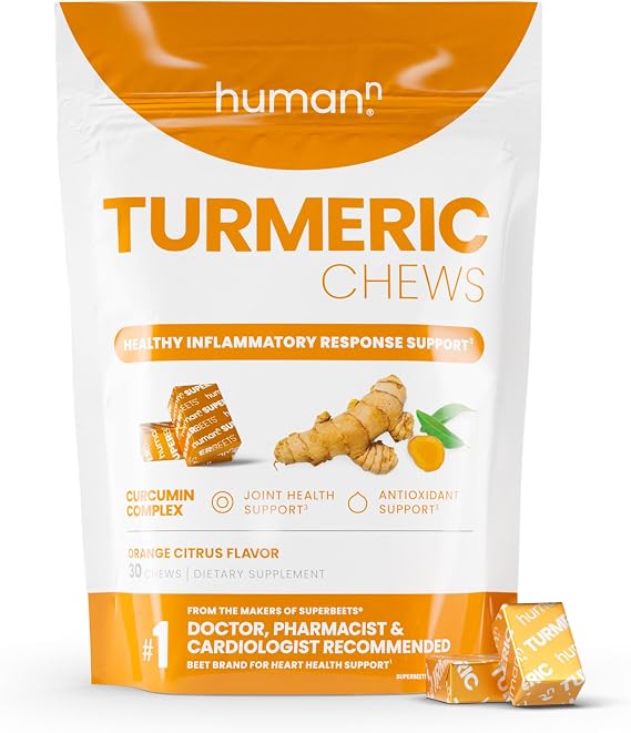 HumanN SuperBeets Beet Root Capsules and Turmeric Chews