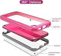 Vista 22 de Funda para iPod Touch 7ª generación, 2 en 1, a prueba de golpes, con 2 protectores de pantalla HD, protección híbrida resistente a los golpes
