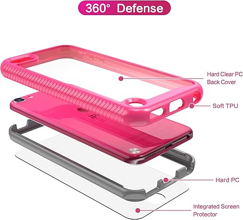 Miniatura 7 de IDYStar - Funda híbrida para iPhone 11 con protector de pantalla de vidrio templado, funda híbrida de prueba de caídas con soporte para tarjeta,