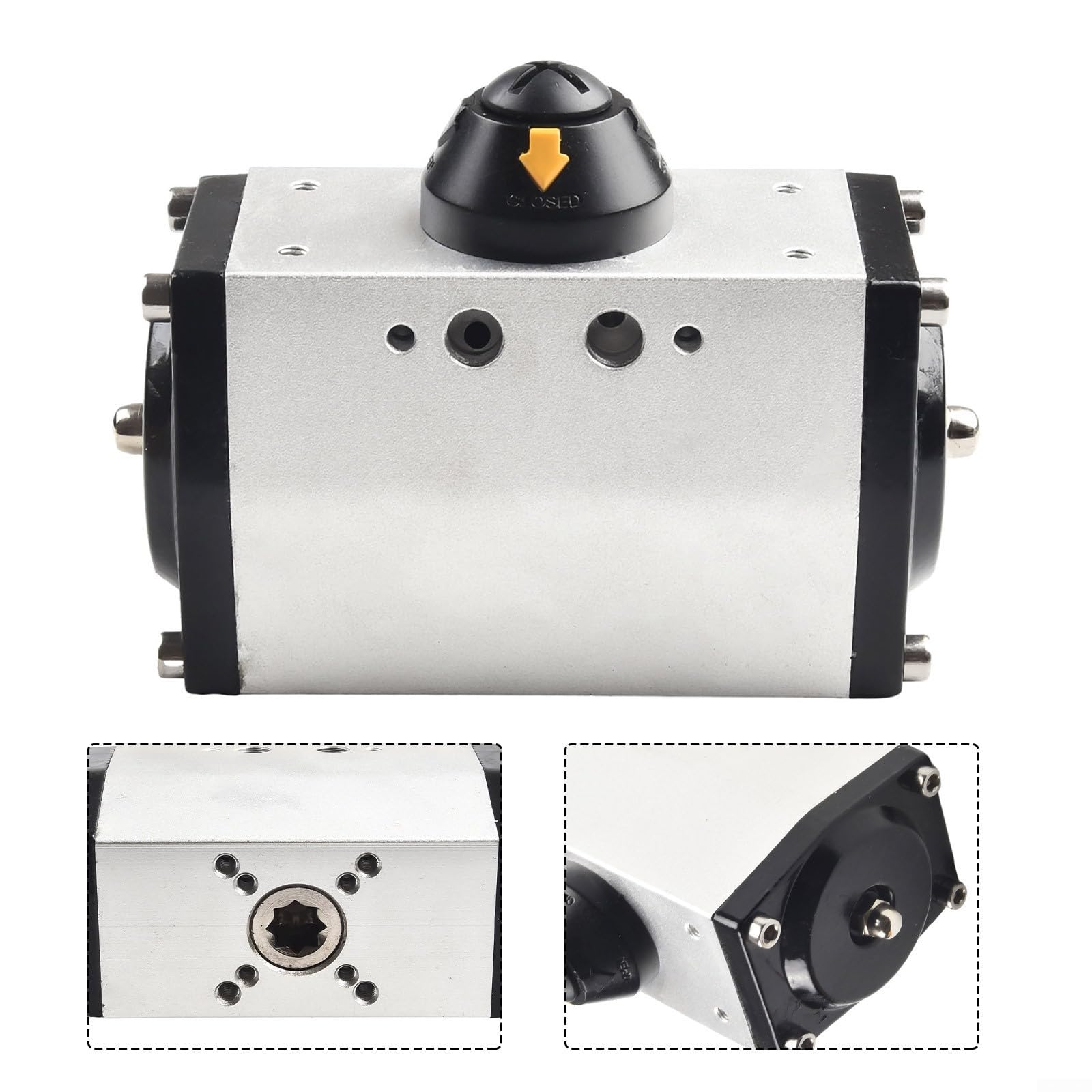 Attuatore pneumatico AT40/AT52 Valvole a sfera ad azione 90°, corpo in alluminio, pressione nominale 0,3–0,7 MPa, automazione e controllo di processo (GT63)