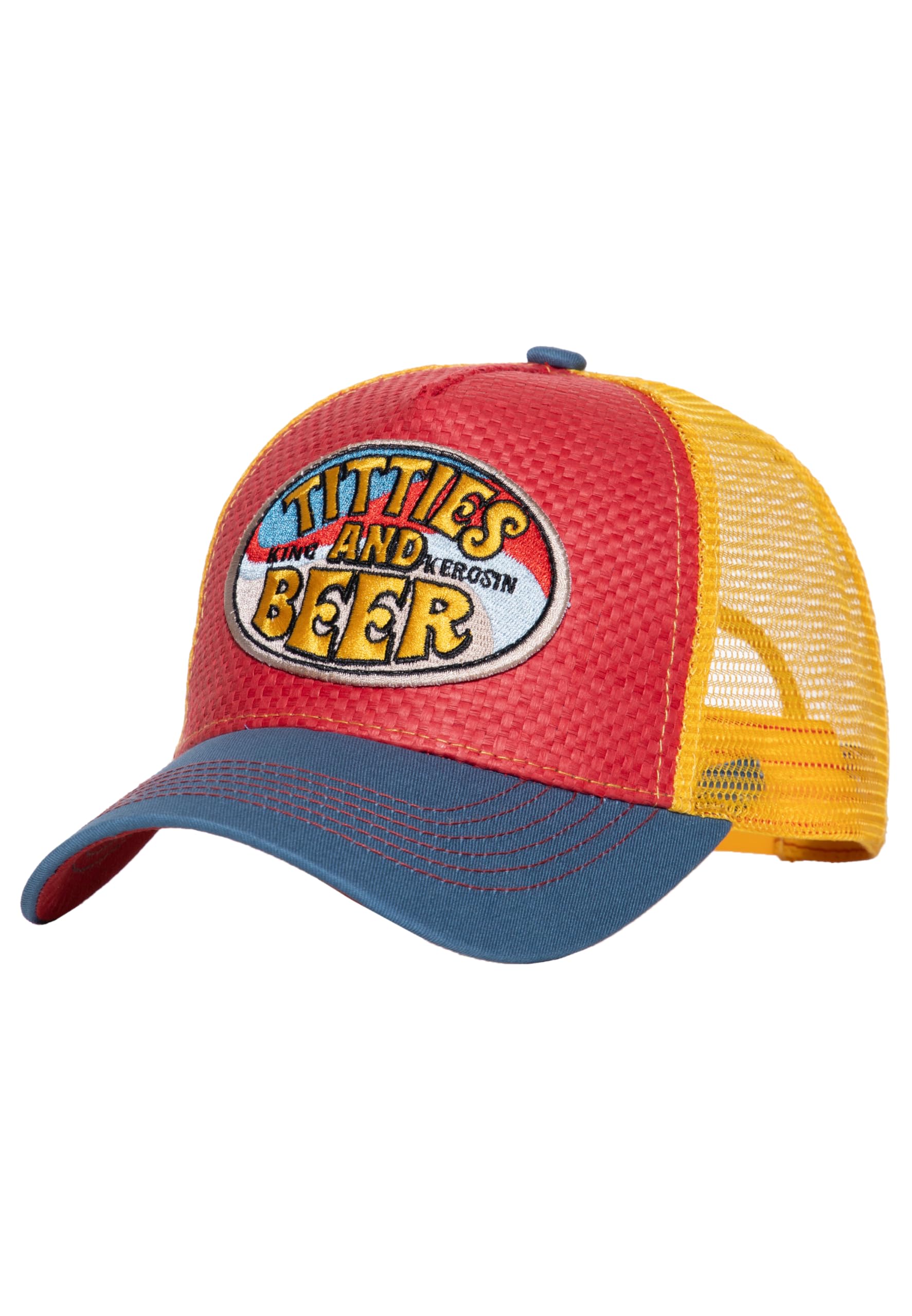 King Kerosin Men's Trucker Cap · Baseball Cap · Cap · Trucker Caps · Mesh Cap · Snapback · Hawaii · Peaked Cap · Vintage · Baseball Cap · Retro · One Size · Embroidery · Summer · Titties and Beer