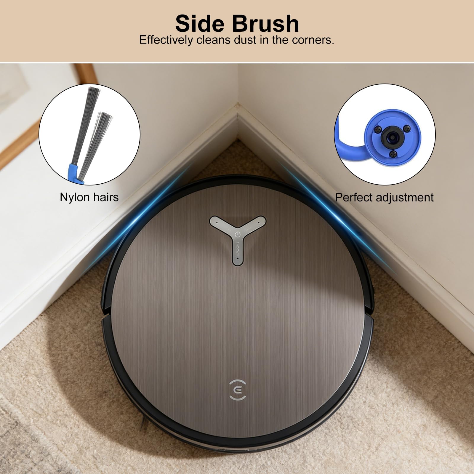 Set di accessori per aspirapolvere robot Ecovacs Deebot X11 OmniCyclone – 1 spazzola principale, 2 spazzole a rullo, 4 filtri, 4 filtro, 4 spazzole laterali, 1 spazzola per la pulizia
