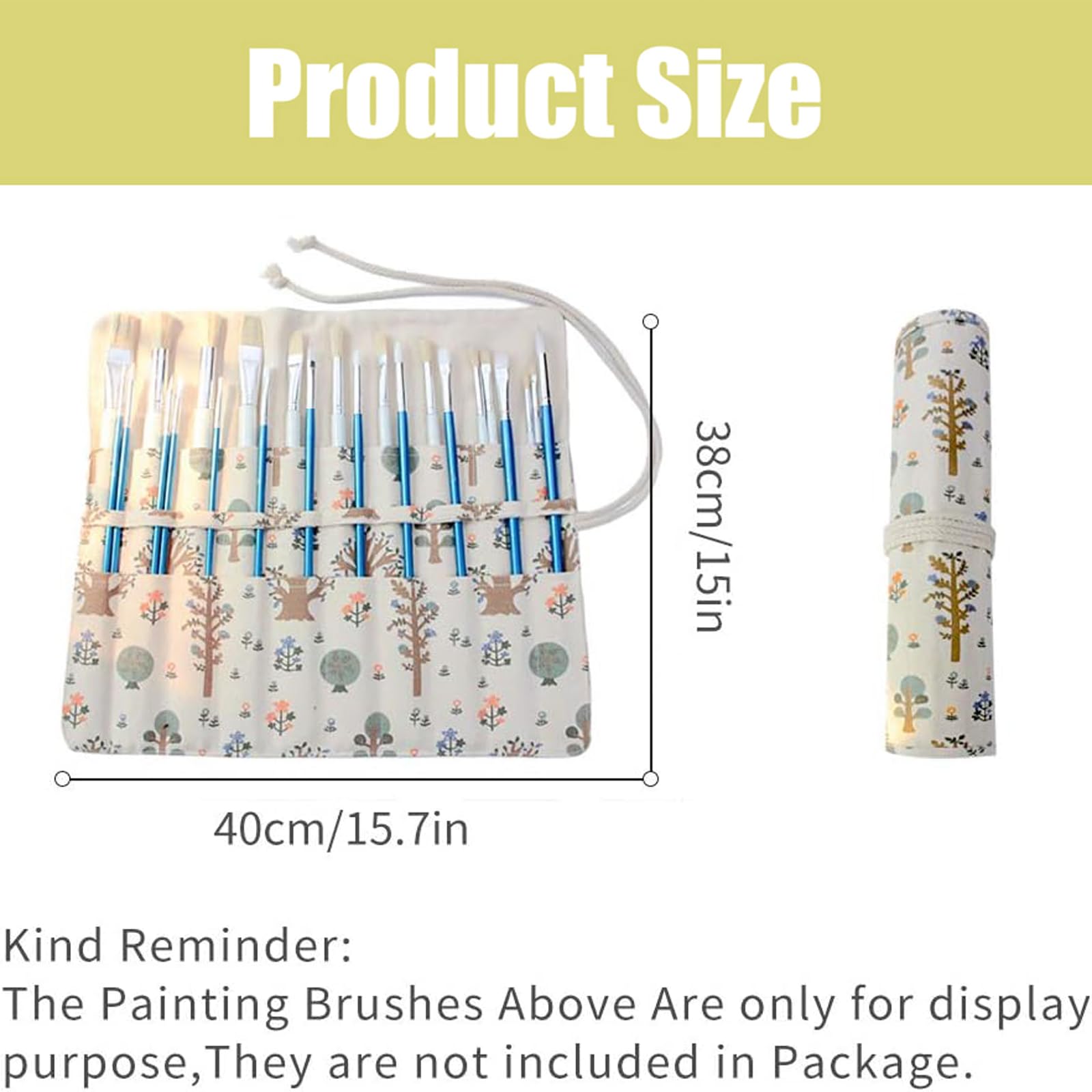 Estuche Pinceles Pintura YiJPXinADZ - 20 Ranuras Lona Enrollable Para Artistas