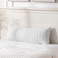 Vista 265 de Fancy Homi Fundas de almohada decorativas bohemias de 20 x 20 pulgadas para sala de estar, sofá, cama, sillón, rústico, moderno, decoración del Crema