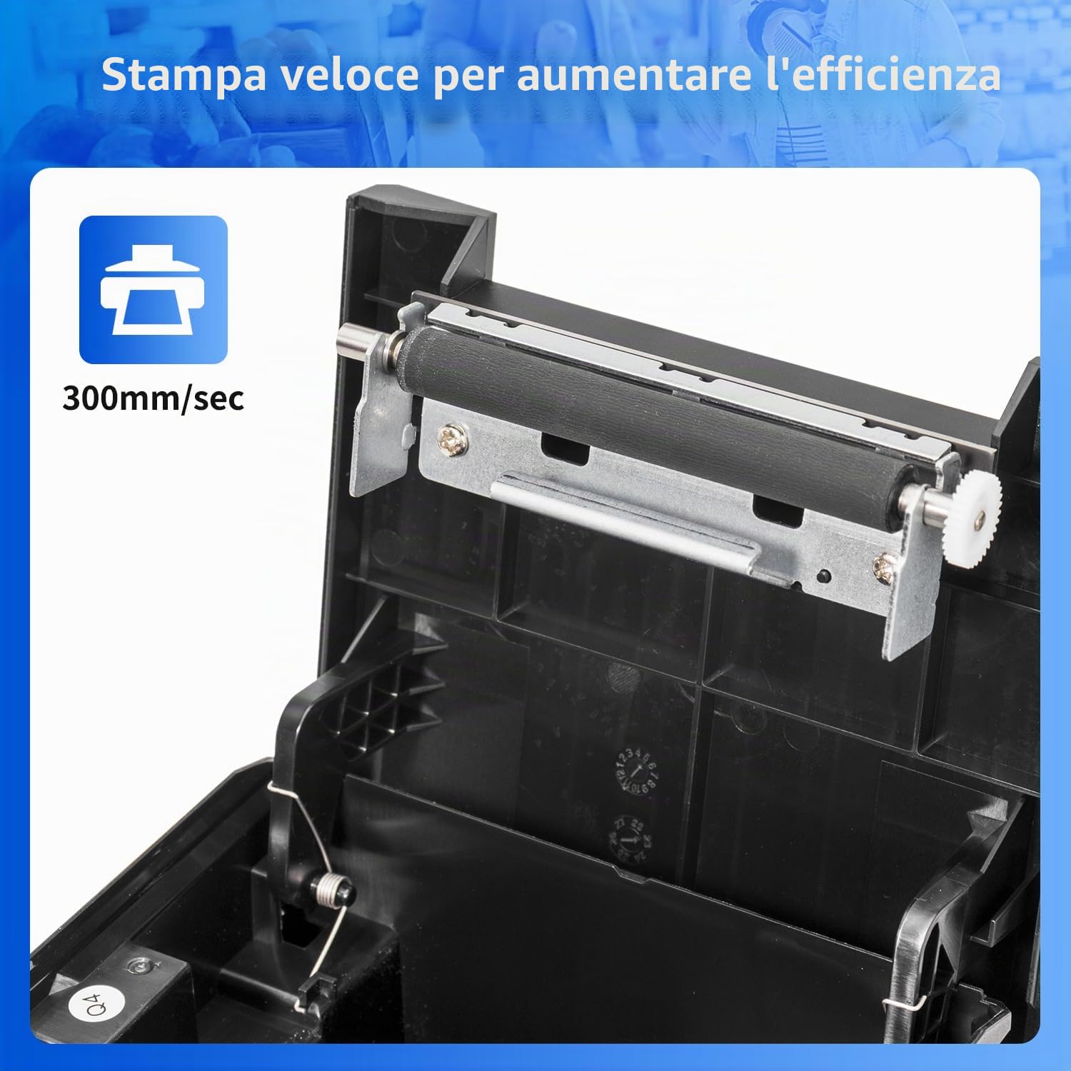 NetumScan Stampante termica per ricevute POS Bluetooth USB LAN 80 mm con cassetto per contanti a taglio automatico, supporta Windows/Mac/Linux per ESC/POS NS-8360LW