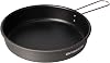 CAPTAIN STAG Outdoor Frying Pan, Pot with Foldable Handle, Foldable Mini Pan, 6.3 inches 16 cm, Black, Aluminum, Non-stick Coating, UH-4131