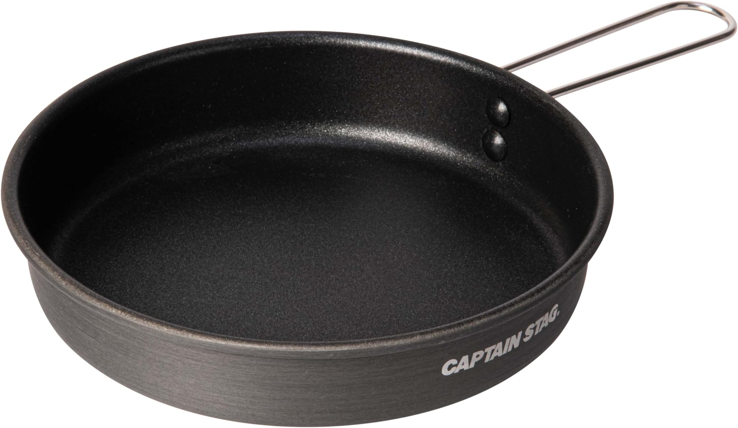CAPTAIN STAG Outdoor Frying Pan, Pot with Foldable Handle, Foldable Mini Pan, 6.3 inches (16 cm), Black, Aluminum, Non-stick Coating, UH-4131