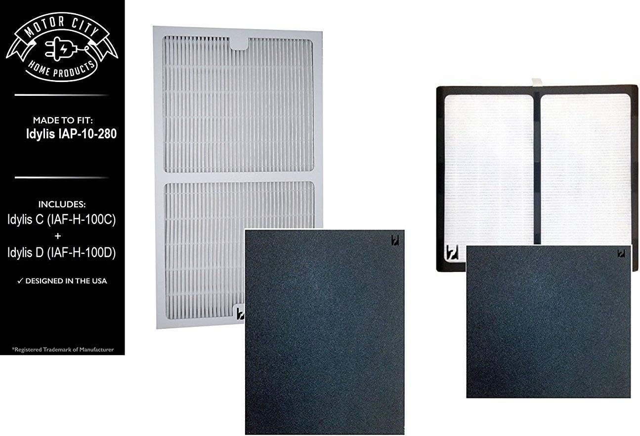 BATEMEN Premium Idylis C + D Filter Bundle Made to Fit Idylis IAP-10-280 (with Carbon Filters)