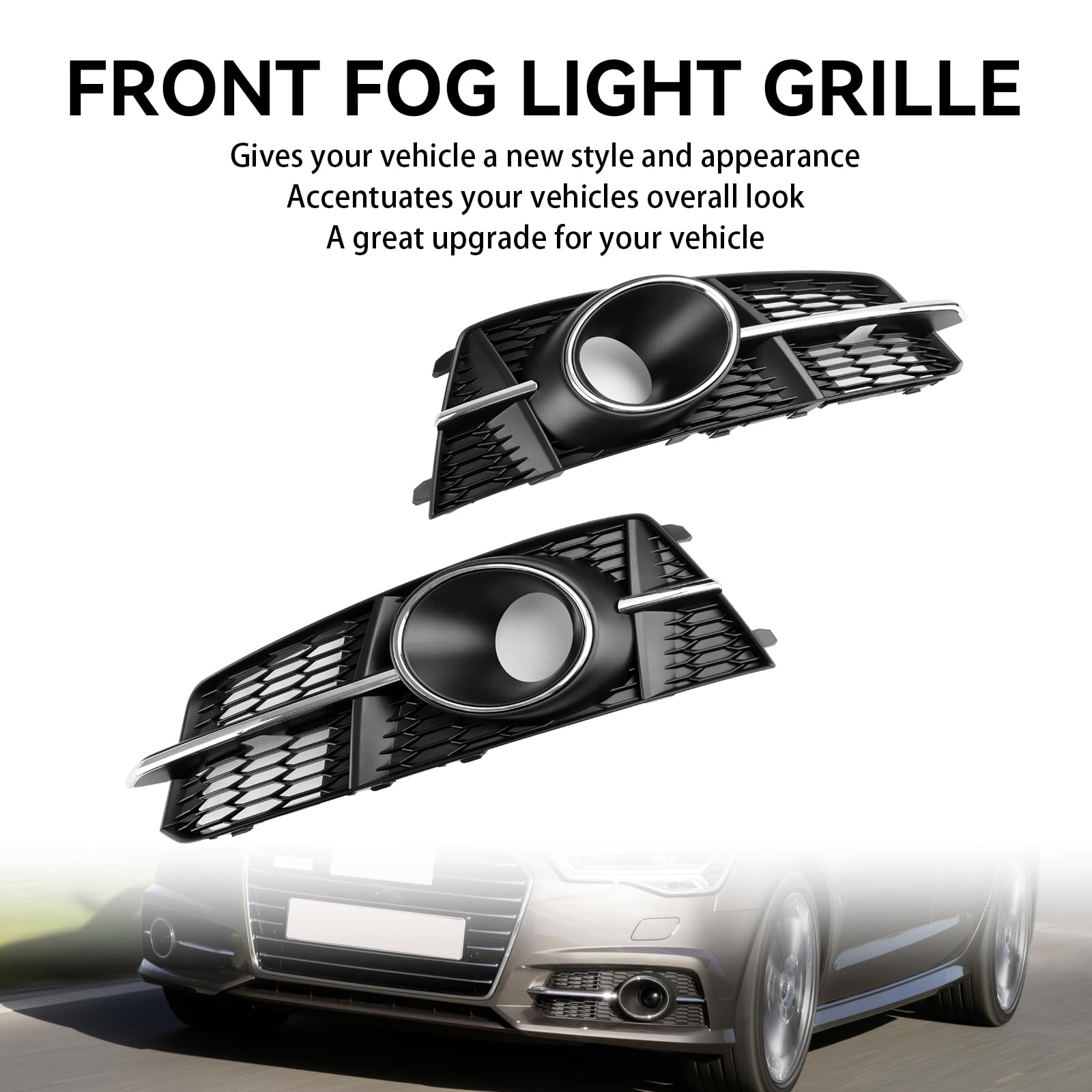 Fog Light Front Bumper Lower Grill 4G0807682AG Adatto per Audi A6 4G C7 A6l 2016-18 (No Logo)