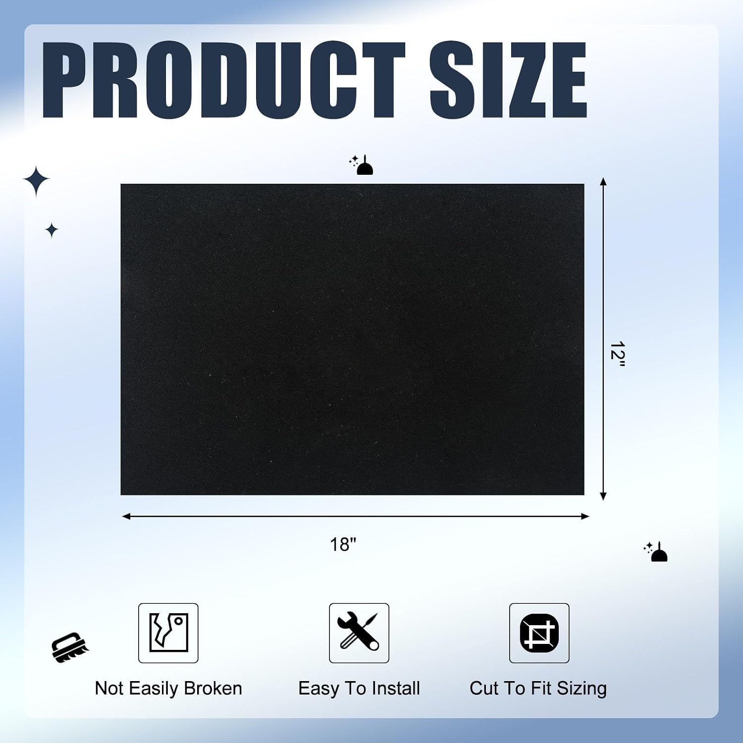 Ripeng 4 Pcs 12 x18 x5/8 Air Filter Foam Sheet Material 60 PPI for Motorcycles, Dirt Bikes, Classic Cars, ATV, UTV, SXS, Small Engines