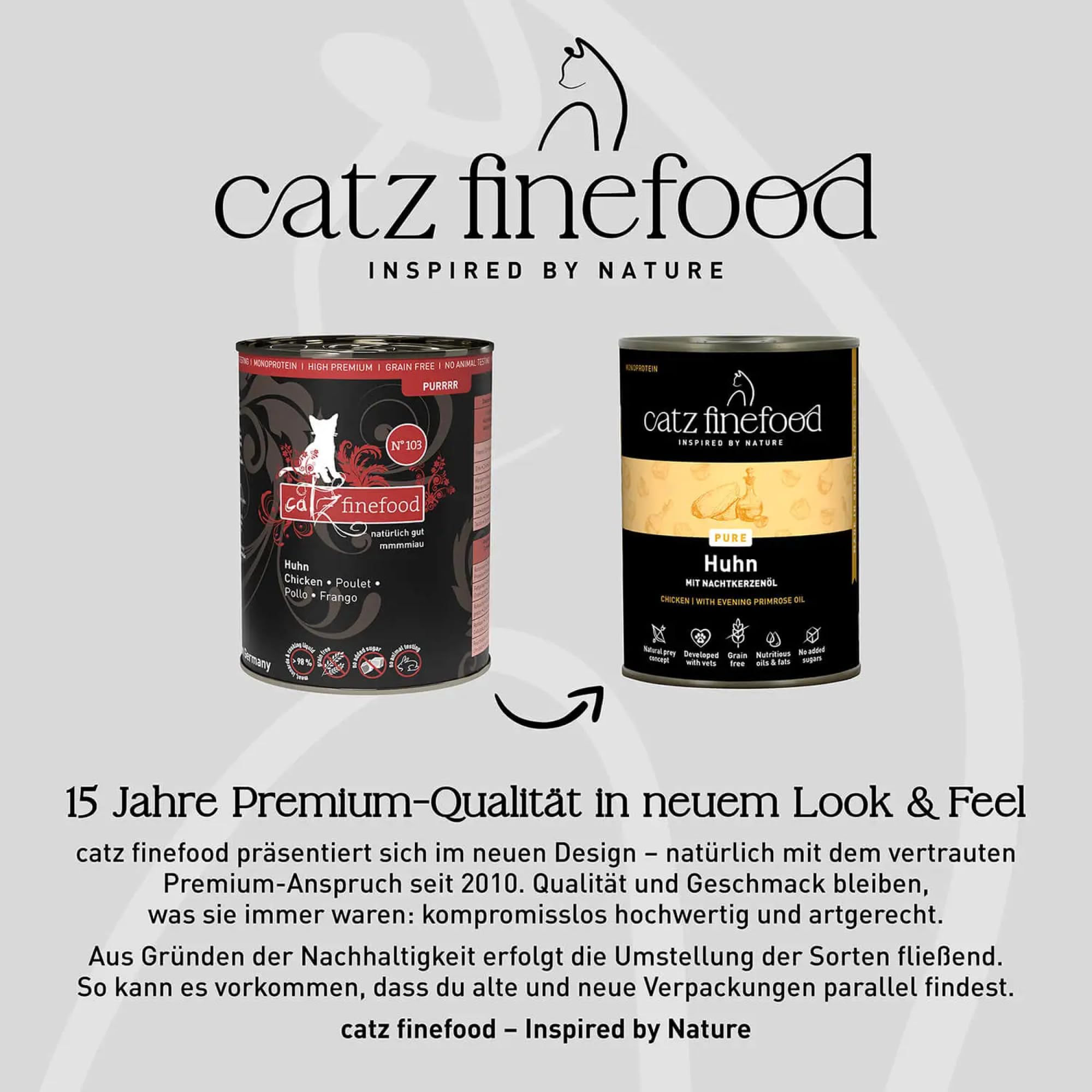 Catz finefood Katzenfutter Purrrr 103 Huhn, 6er Pack (6 x 400 g)