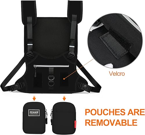 Miniatura 2 de Mochila para correr, chaleco para teléfono celular y accesorios, paquete ligero para caminar en bicicleta, black3, Moderno