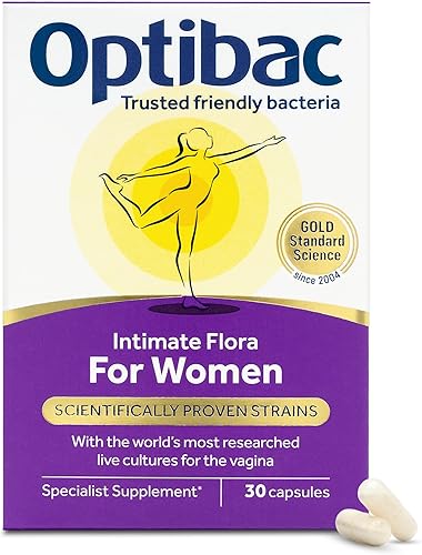 Optibac Probiotics For Women - Probiótico vegano para apoyar la flora de la vagina y la salud del tracto urinario, 2.5 mil millones de UFC - 30