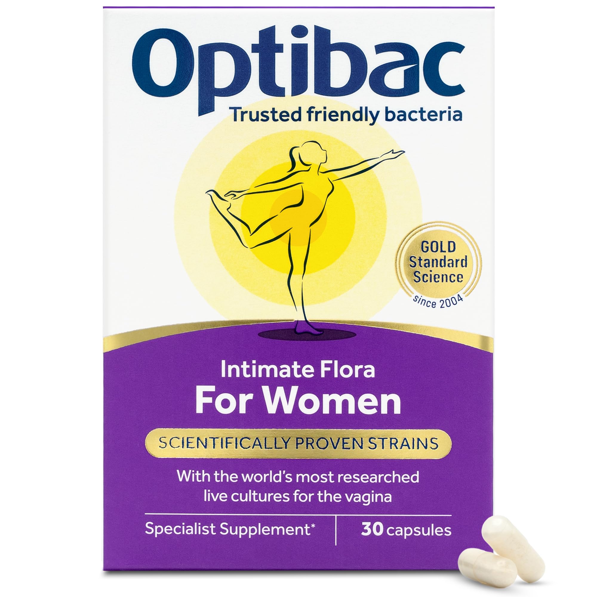 OptiBac Probiotics for Women - 30 Capsules | Vaginal Probiotic with Lactobacillus rhamnosus GR-1 & Lactobacillus reuteri RC-14 | Supports Intimate Flora, pH Balance & Urinary Health